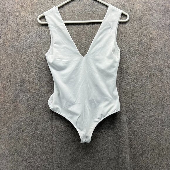 Free People Bodysuit Womens Small White Stretch One Piece Swimsuit Takahashi - Picture 1 of 10